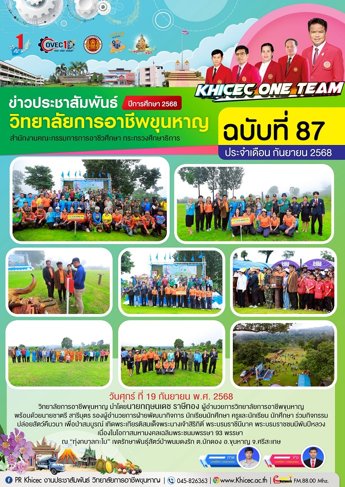 วิทยาล้ัยการอาชีพขุนหาญ ร่วมกิจกรรมปล่อยสัตว์คืนวนา  เพื่อป่าสมบูรณ์ เทิดพระเกียรติสมเด็จพระนางเจ้าส